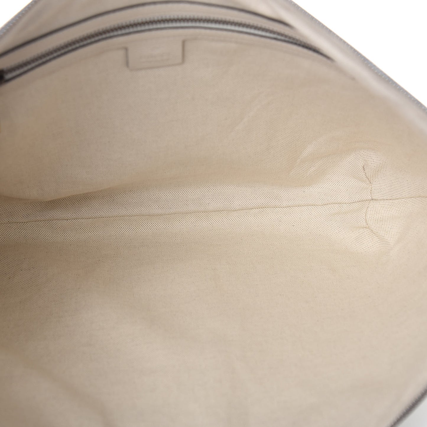 Grained Calfskin Logo Half Moon Hobo White