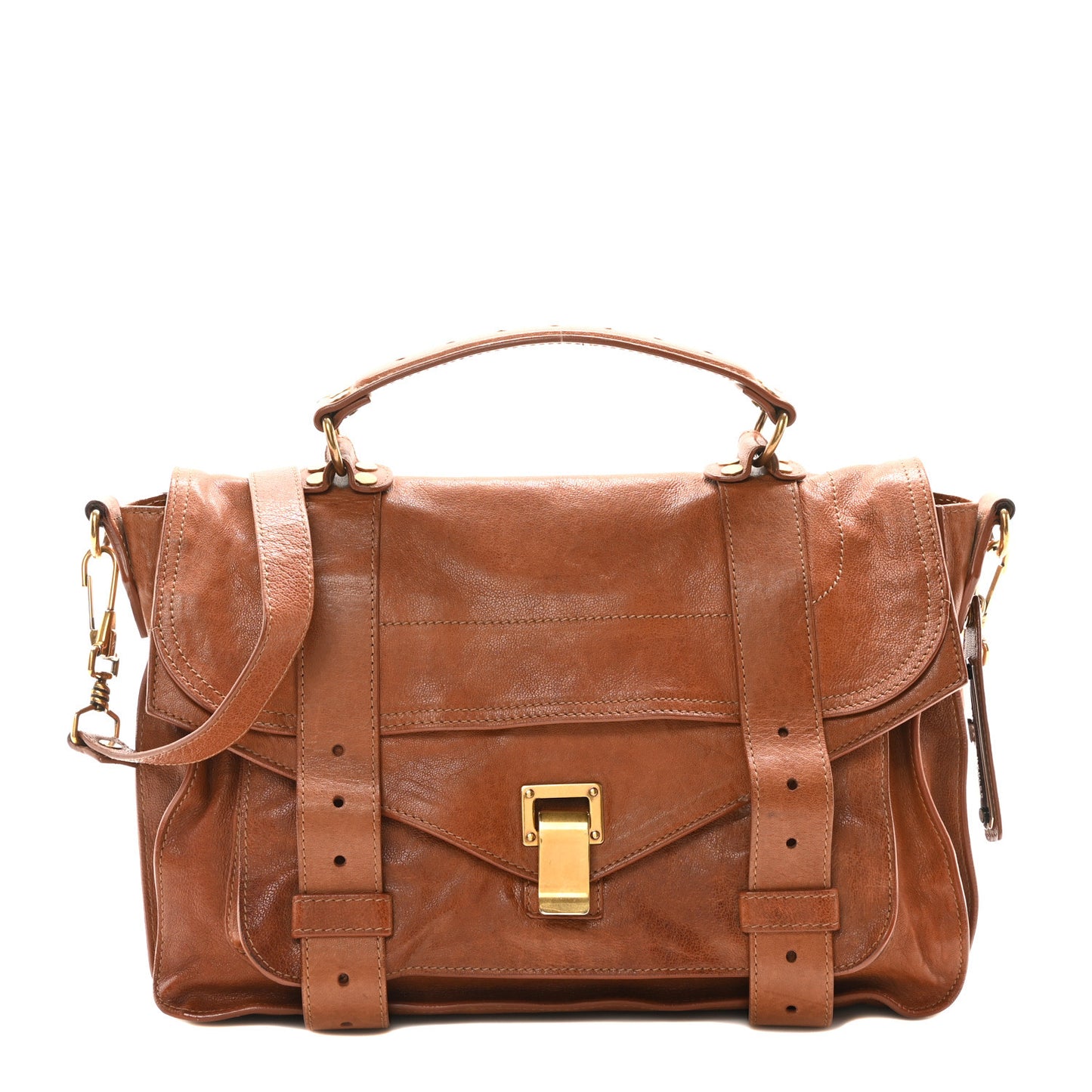 Lambskin Medium PS1 Satchel Saddle