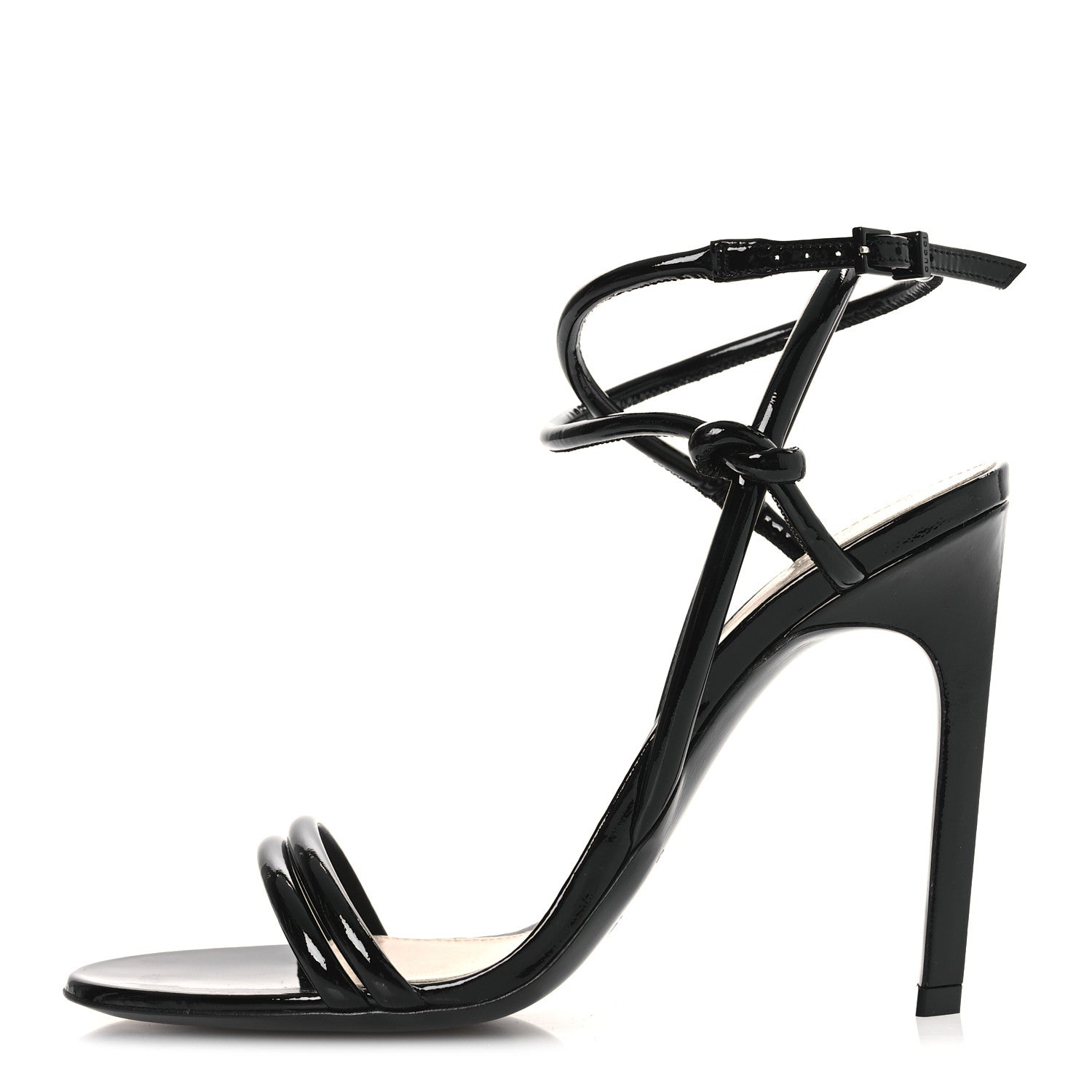 Gucci Patent Lambskin Walma 105 Sandals 36.5 Black 1 of 24