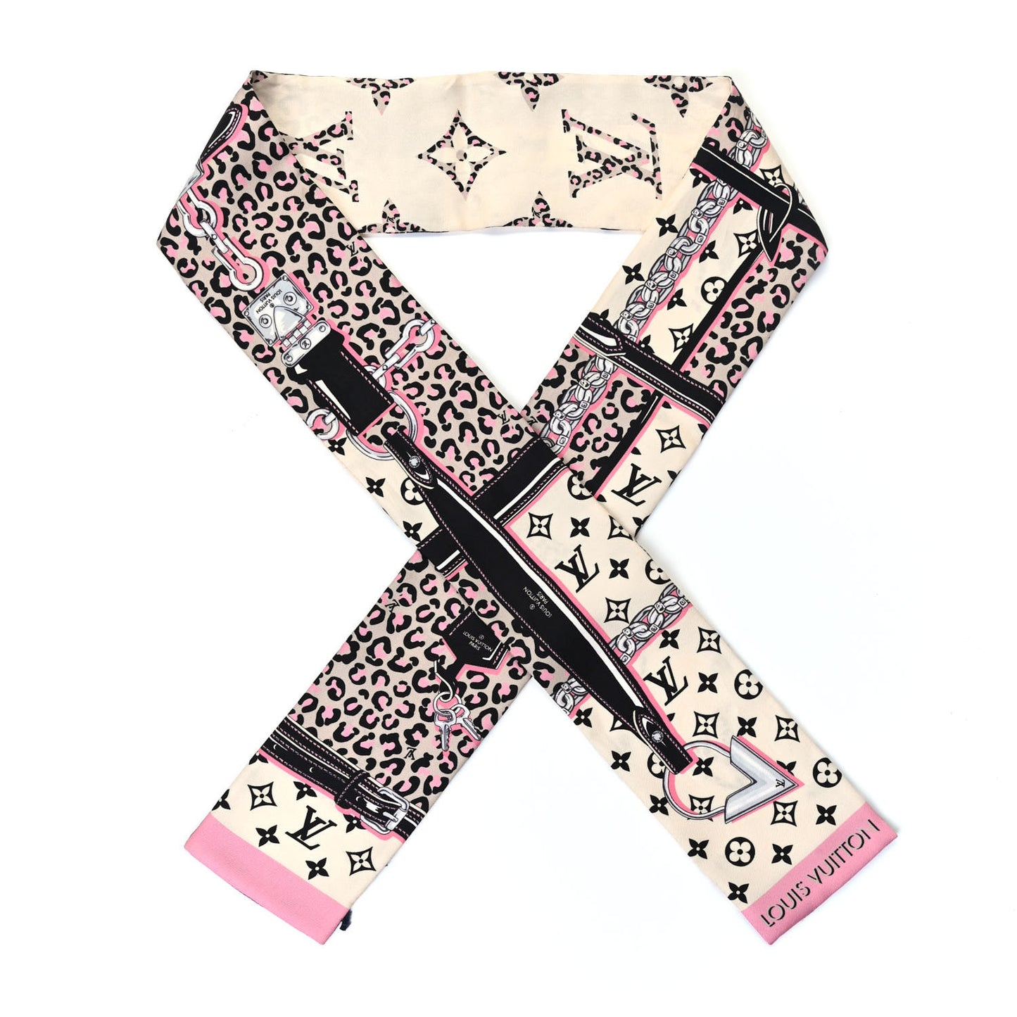 Silk Monogram Wild At Heart Bandeau Cream