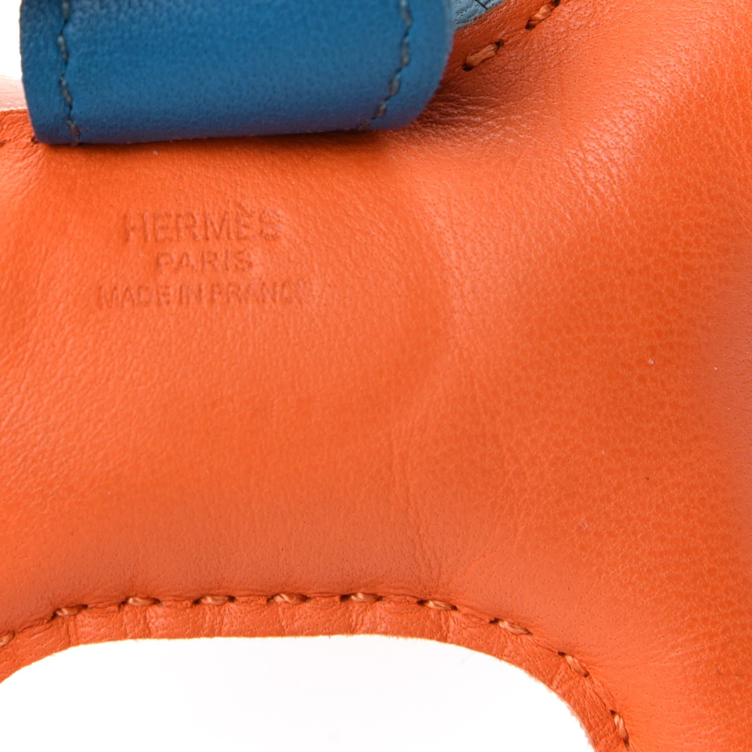Hermes Milo Lambskin Grigri Rodeo Horse Bag Charm PM Feu Celeste Bleu Izmir 3 of 3