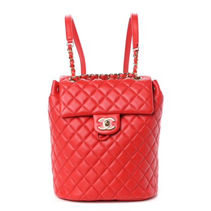 Chanel Lambskin Quilted Small Urban Spirit Backpack Red 1 of 10