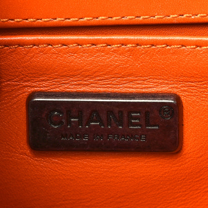 Chanel Snakeskin Small Boy Flap Orange 6 of 12