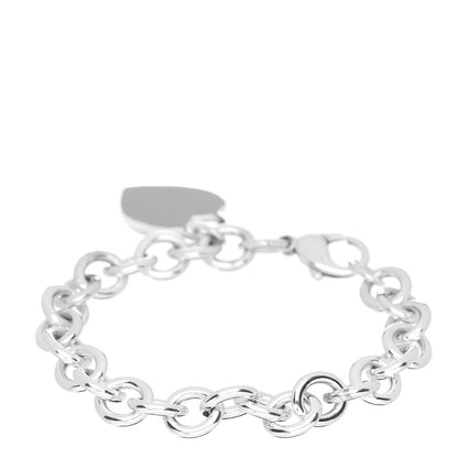 Tiffany Sterling Silver Heart Tag Charm Bracelet 2 of 3