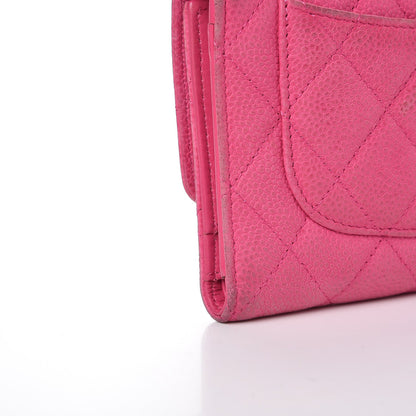 Chanel Iridescent Caviar Quilted Large Flap Wallet Pink 12 of 18