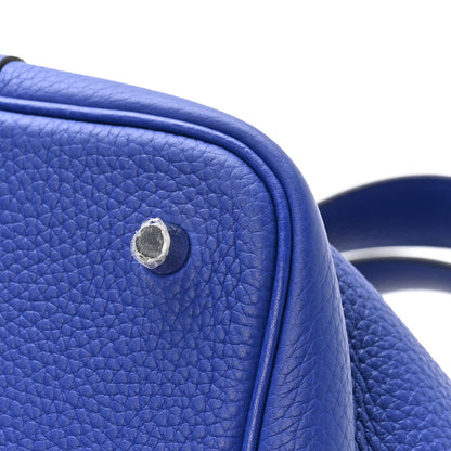 Hermes Taurillon Clemence Picotin Lock 18 PM Bleu Electrique 9 of 12