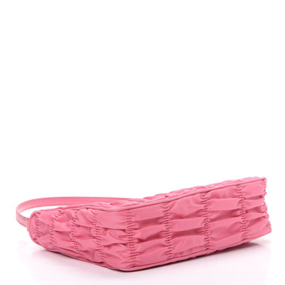 Prada Tessuto Nylon Gaufre Shoulder Bag Begonia 3 of 9