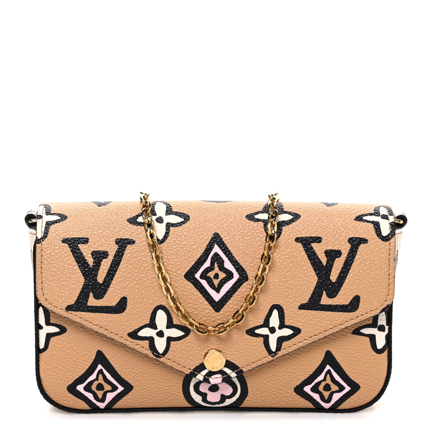Louis Vuitton Monogram Wild At Heart Felicie Pochette Arizona Creme 1 of 9