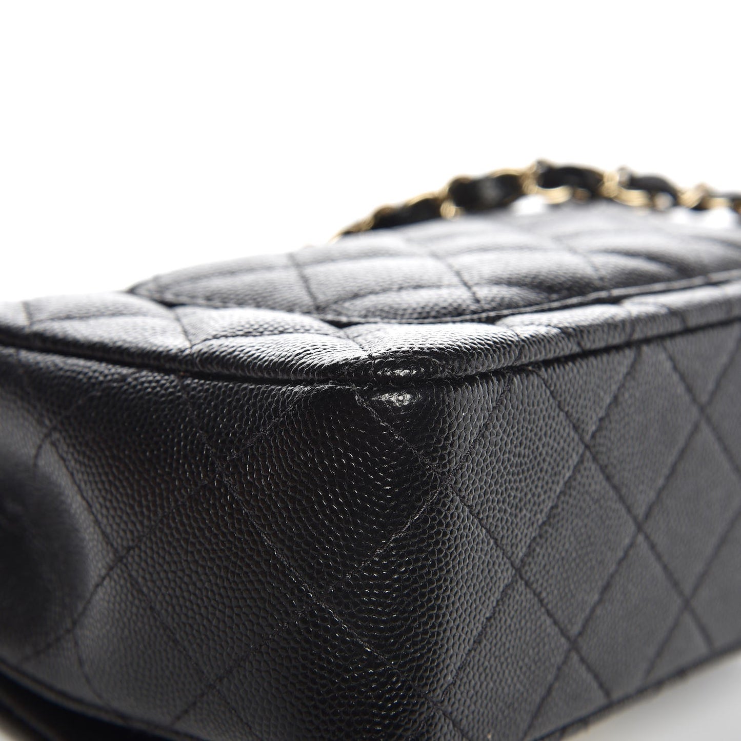Caviar Quilted Mini Rectangular Flap Black