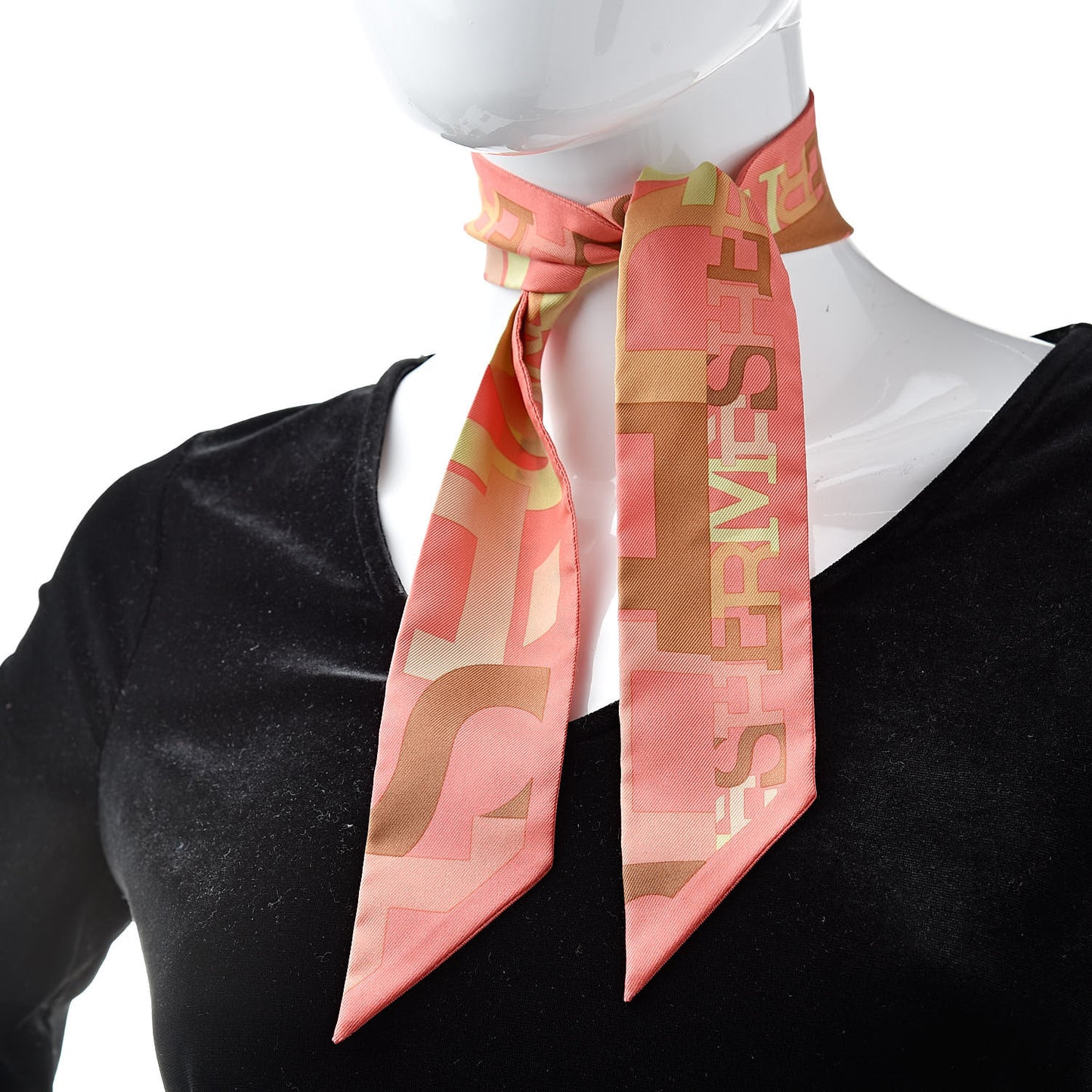 Silk Capitales Twilly Corail Tilleul Tabac