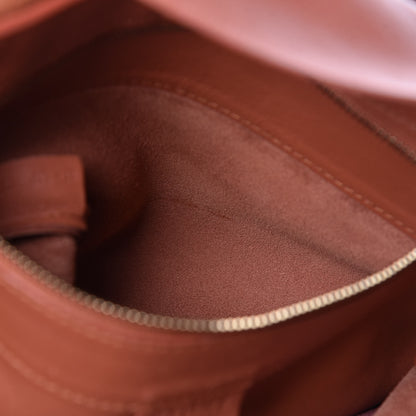 Celine Lambskin Horizontal Bi-Color Cabas Peach Rust 8 of 29