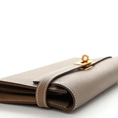 Hermes Epsom Kelly Longue Wallet Etoupe 13 of 15