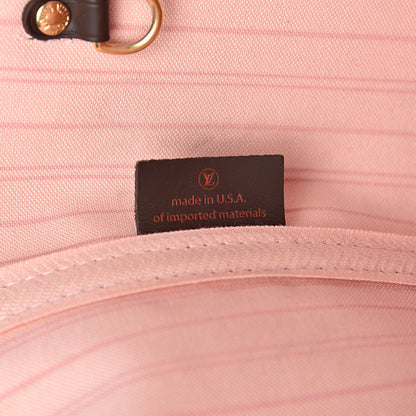 Louis Vuitton Damier Ebene Neo Neverfull MM Rose Ballerine 8 of 17