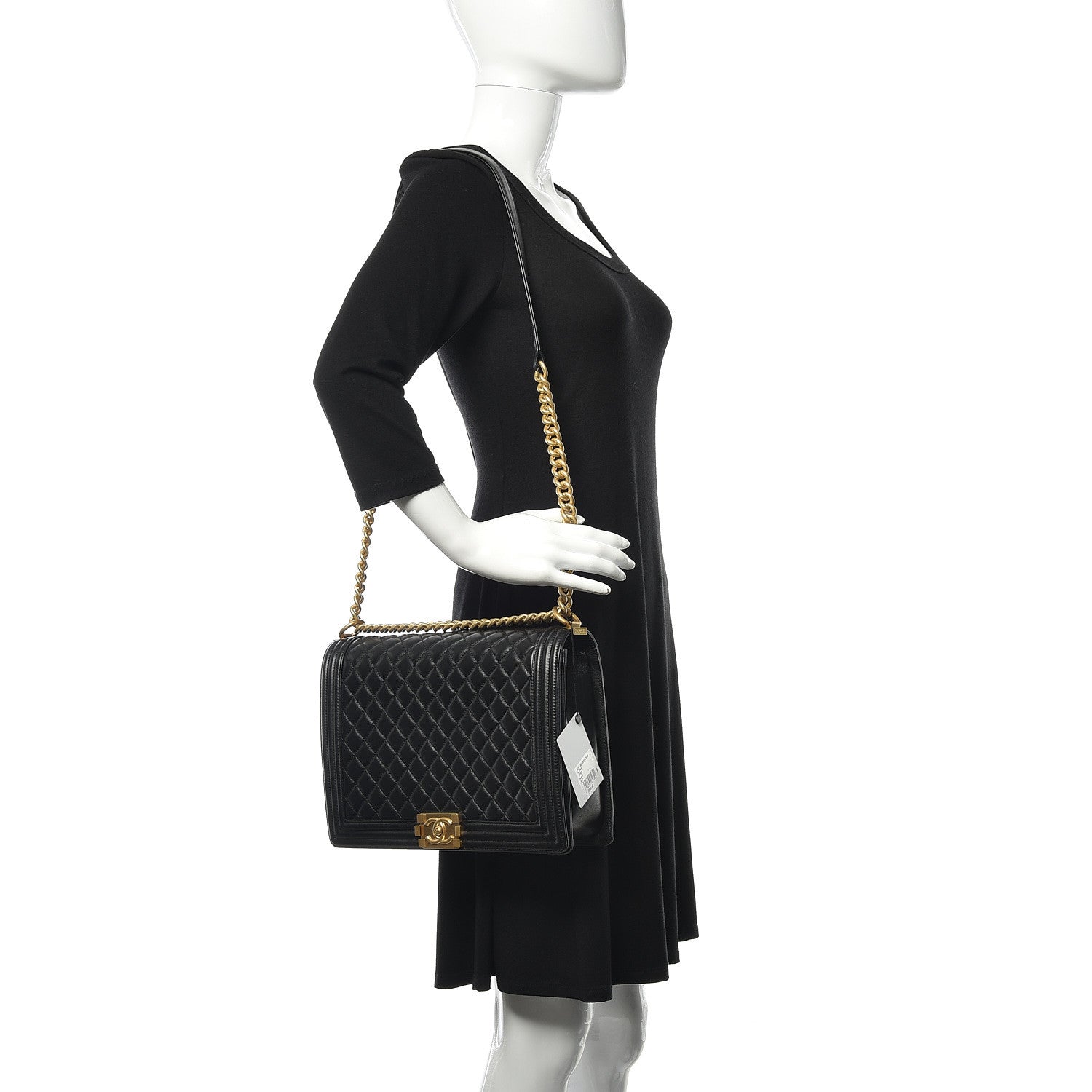 Chanel Lambskin Quilted Large Boy Flap Black 2 of 11