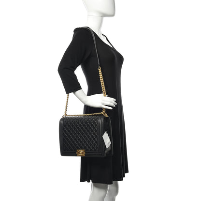 Chanel Lambskin Quilted Large Boy Flap Black 2 of 11