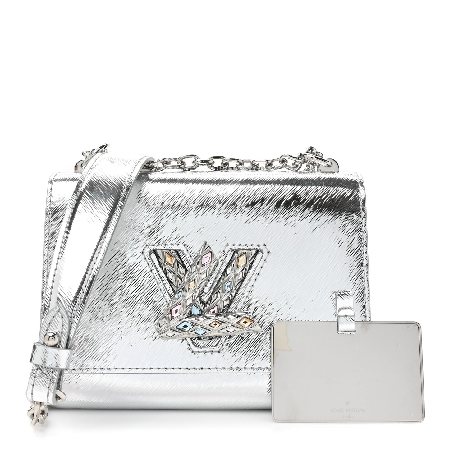 Mirror Epi Swarovski Strass Twist PM Silver