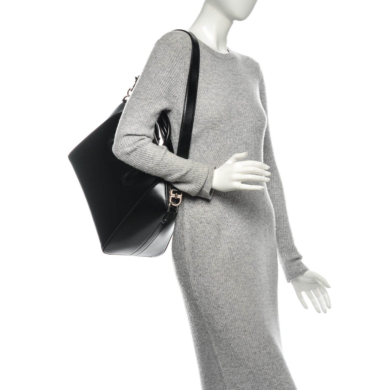 Givenchy Shiny Lord Calfskin Medium Antigona Black 2 of 7