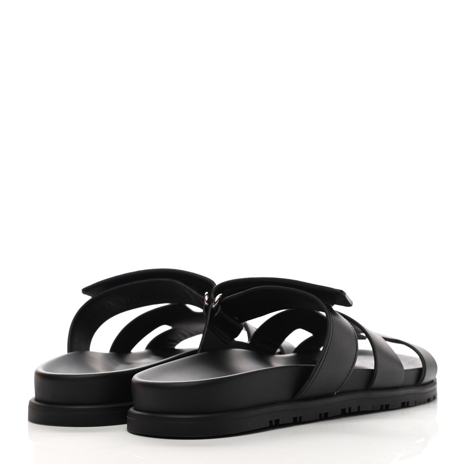 Hermes Calfskin Womens Chypre Sandals 39 Black 4 of 9