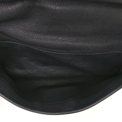 Salvatore Ferragamo Grained Calfskin Bitter Pocket Tote Black 6 of 15