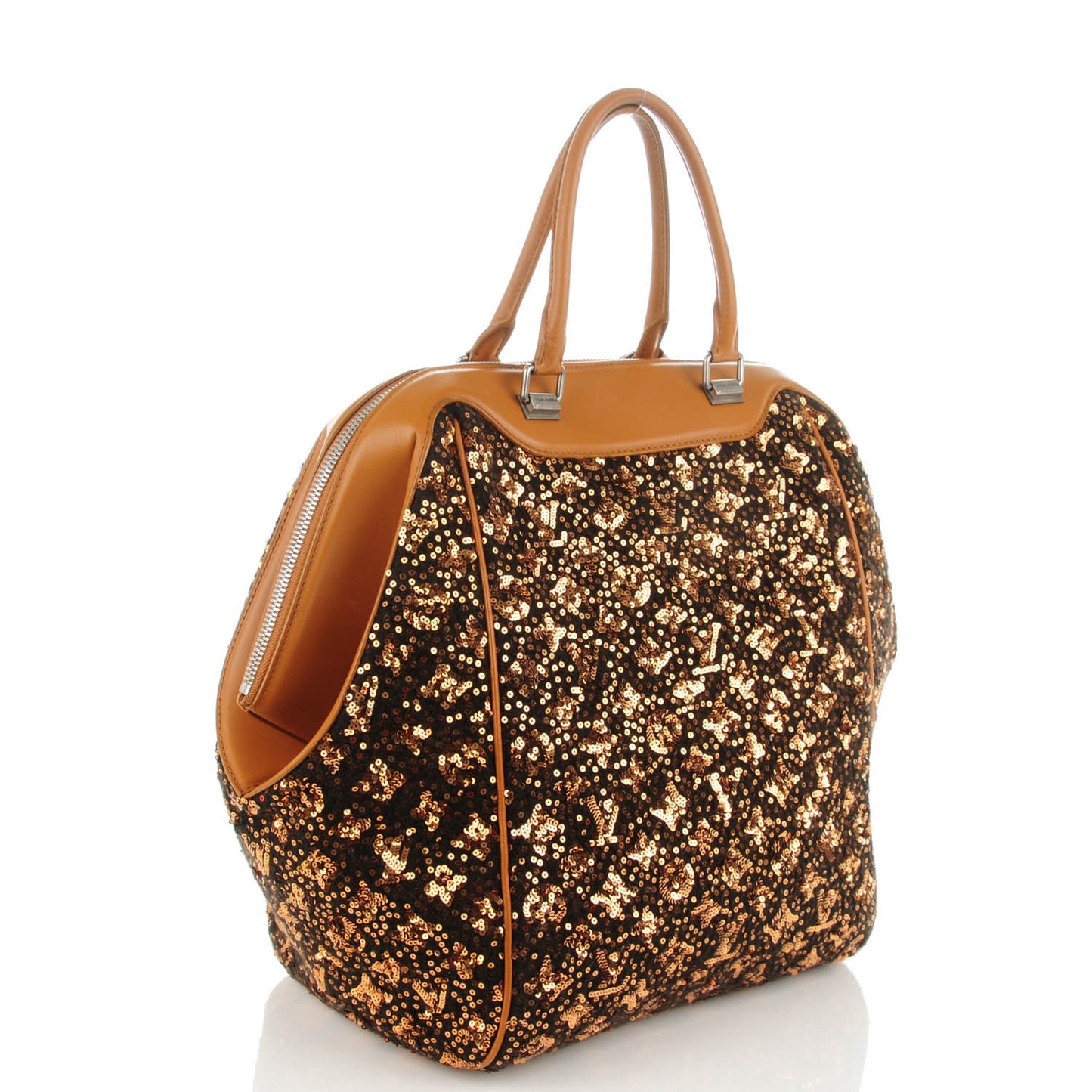 Sequin Monogram Sunshine Express North South Gold