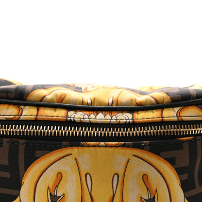 Fendi X VERSACE Nylon Cuoio Romano Fendace FF Baroque Belt Bag Black Gold 7 of 10