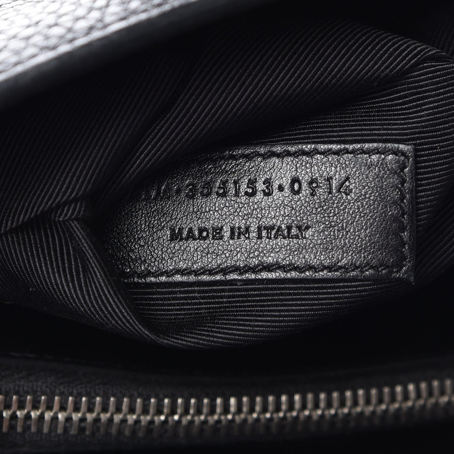 Grained Calfskin Small Sac De Jour Black