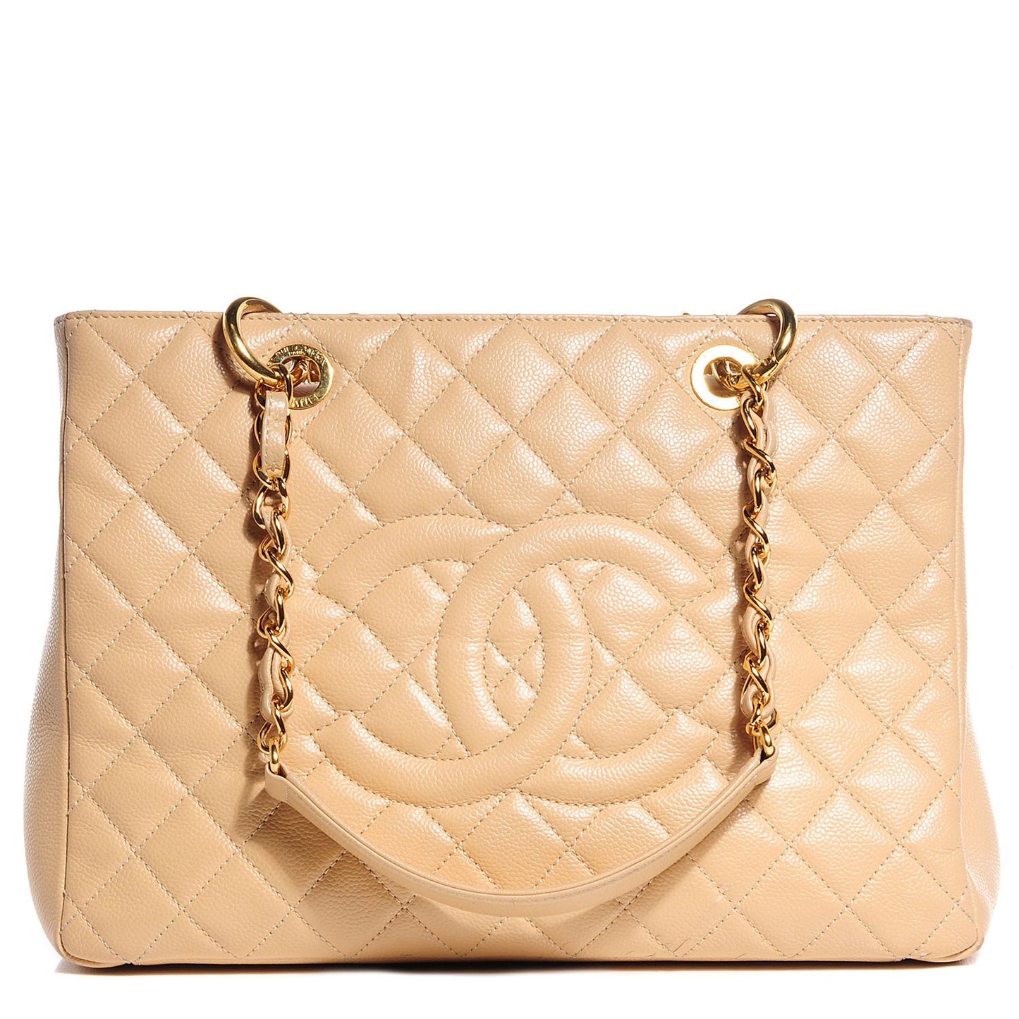 Caviar Grand Shopping Tote GST Beige Clair