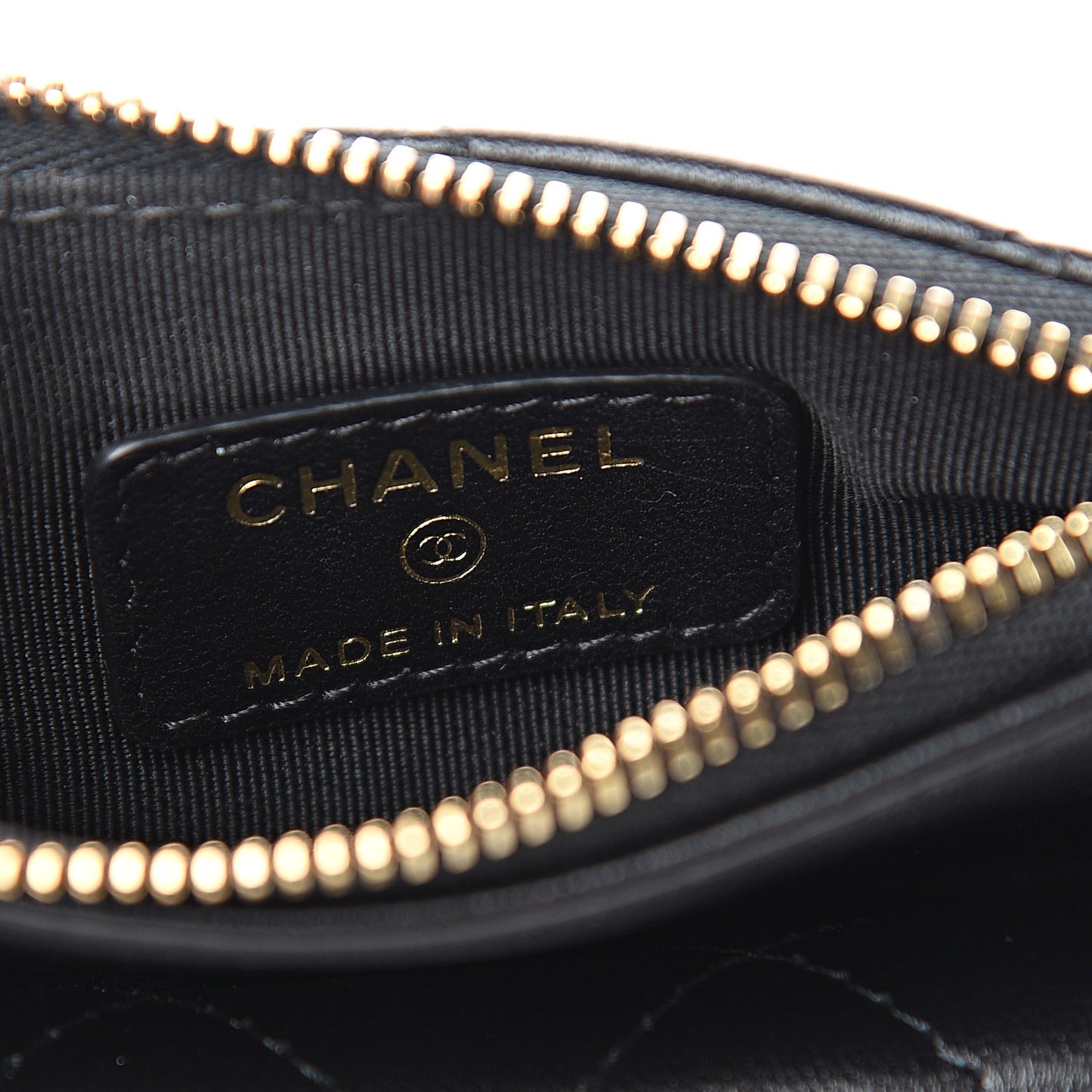 Lambskin Quilted CC Phone Holder Black