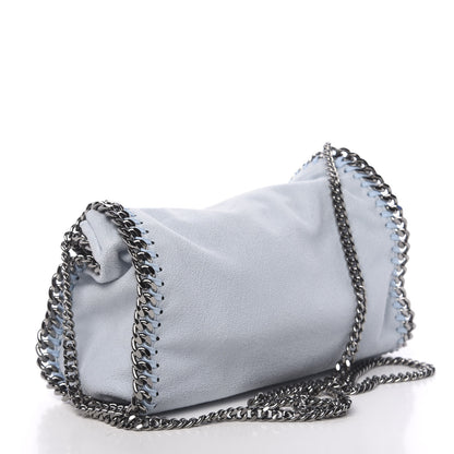 Stella McCartney Shaggy Deer Mini Falabella Fold Over Tote Light Blue 4 of 10