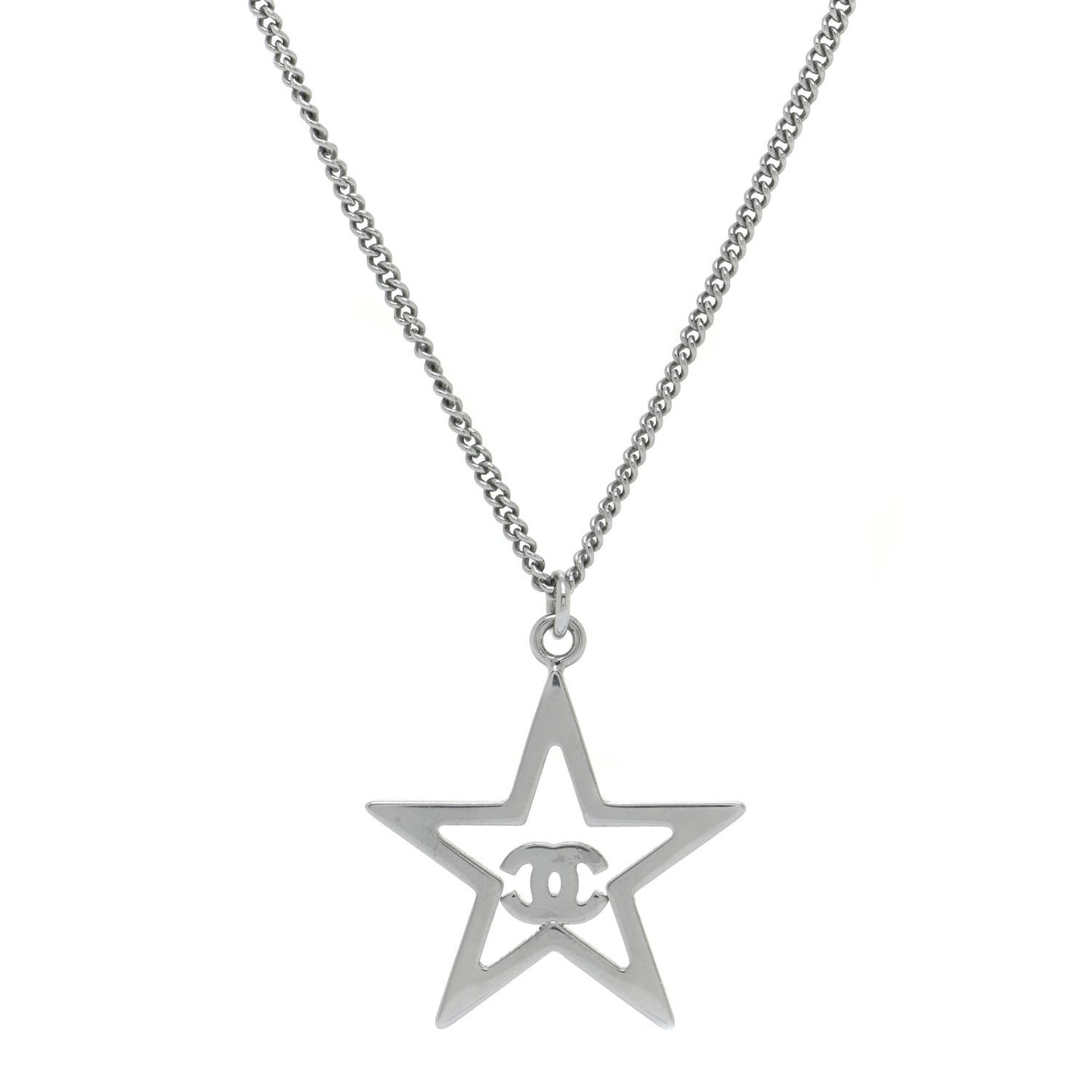 Ruthenium Crystal Star CC Necklace Iridescent Pink