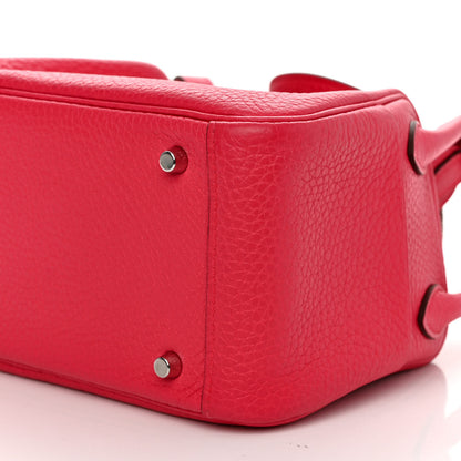 Hermes Taurillon Clemence Mini Lindy 20 Framboise 10 of 10