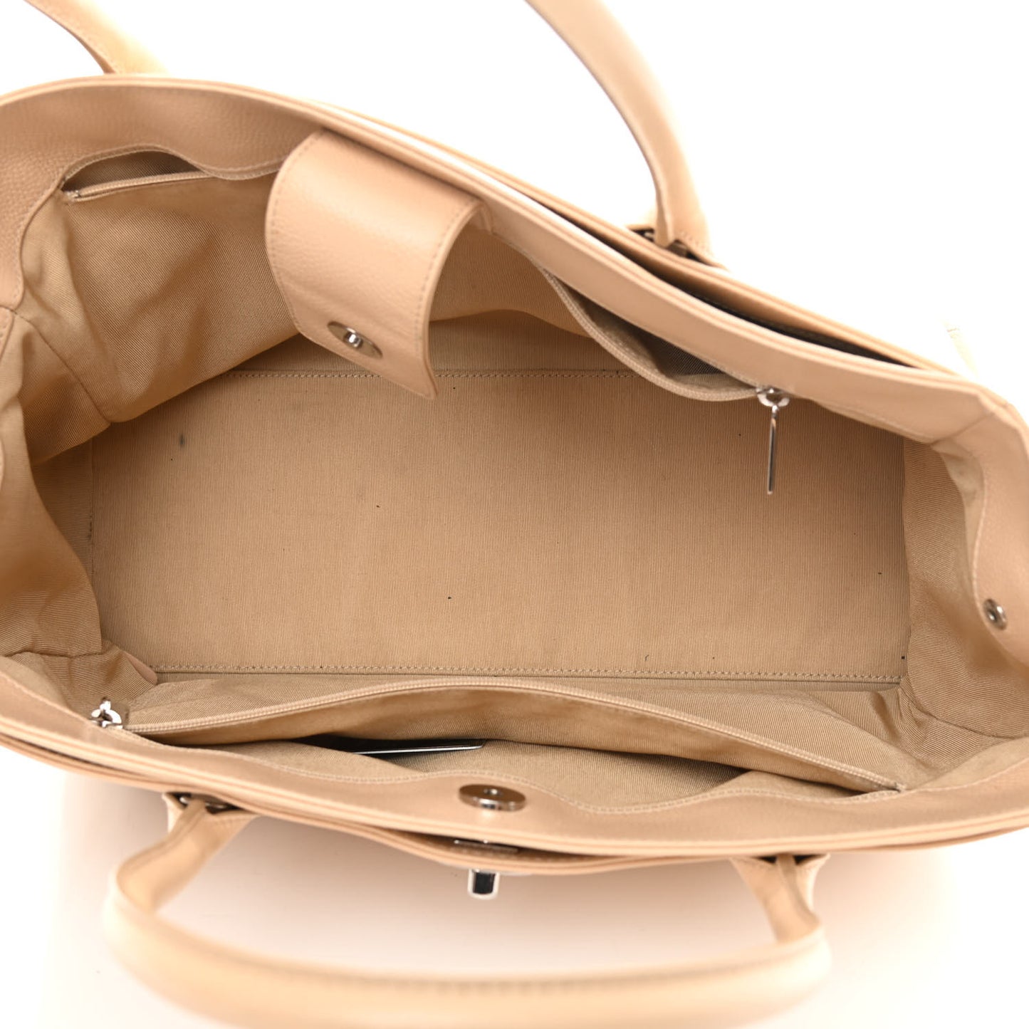 Calfskin Cerf Executive Shopper Tote Beige