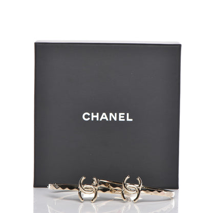 Chanel CC Large Hoop Earrings Gold 5 of 5