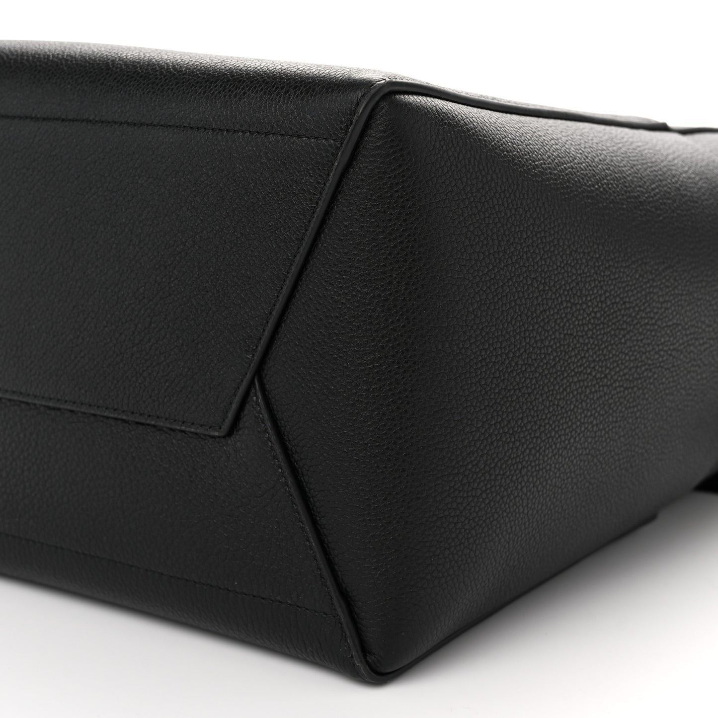 Soft Grained Calfskin Sangle Bucket Bag Black