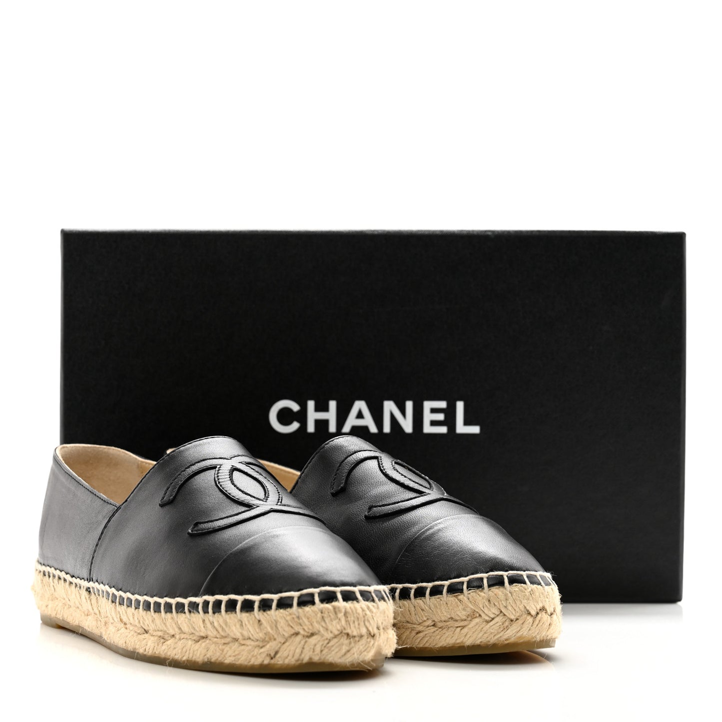 Lambskin CC Espadrilles 36 Black