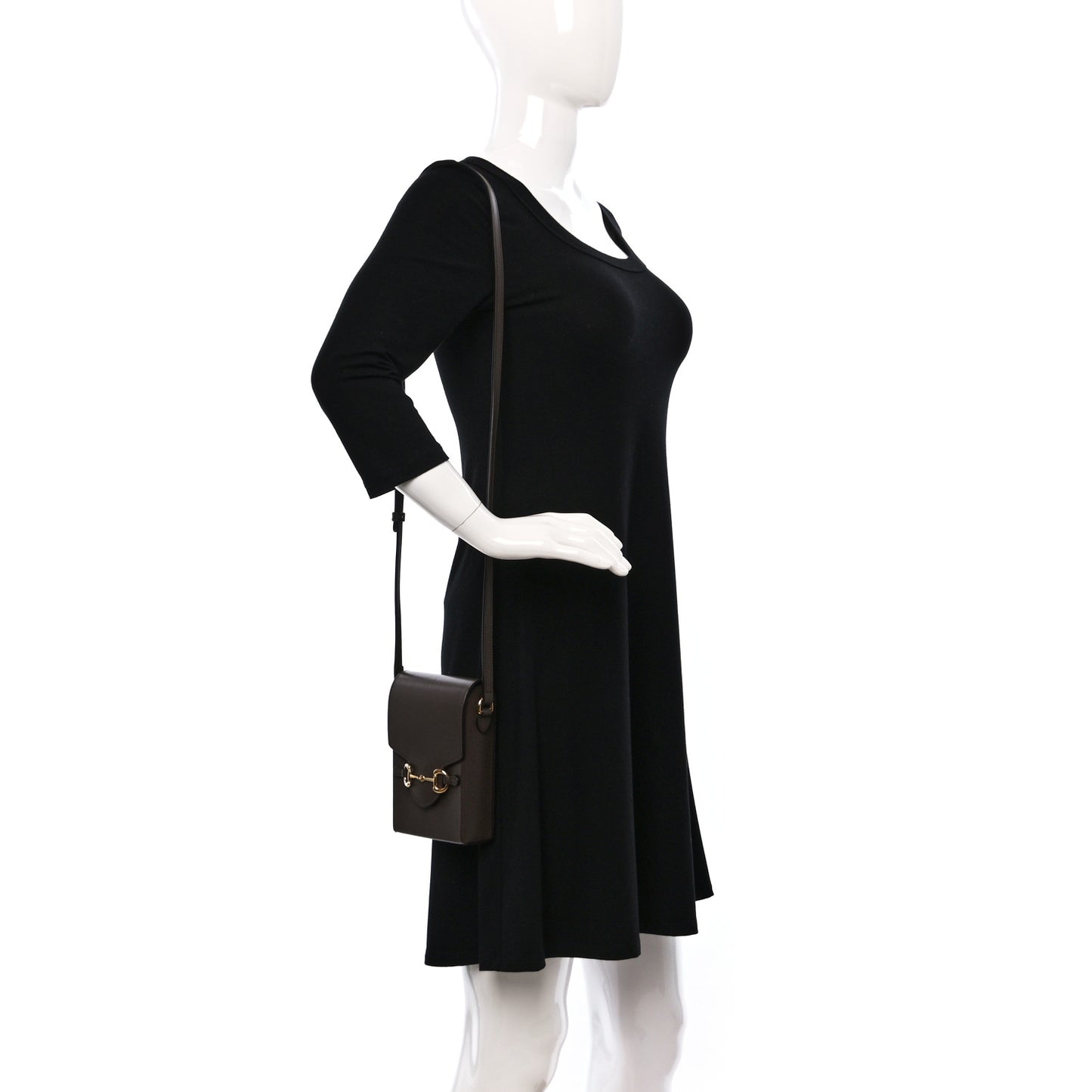 Boarded Plutone Calfskin Mini Horsebit 1955 Crossbody Bag New Acero