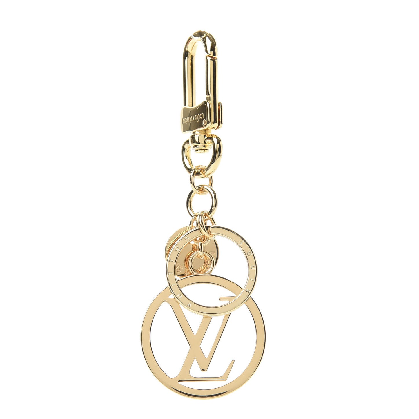 LV Circle Bag Charm Key Holder Gold