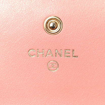 Chanel Caviar Quilted Large Filigree Gusset Flap Wallet Pink 6 of 9