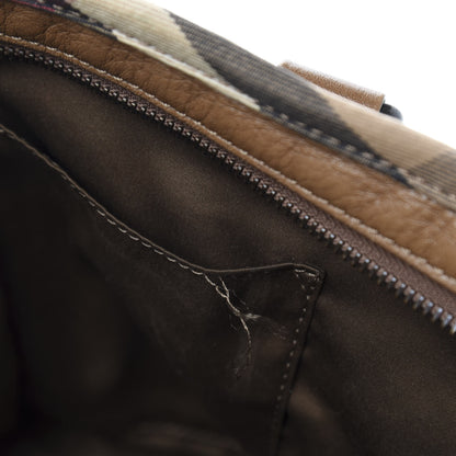 Burberry Grained Calfskin Two Front Pocket Satchel Brown 13 of 16