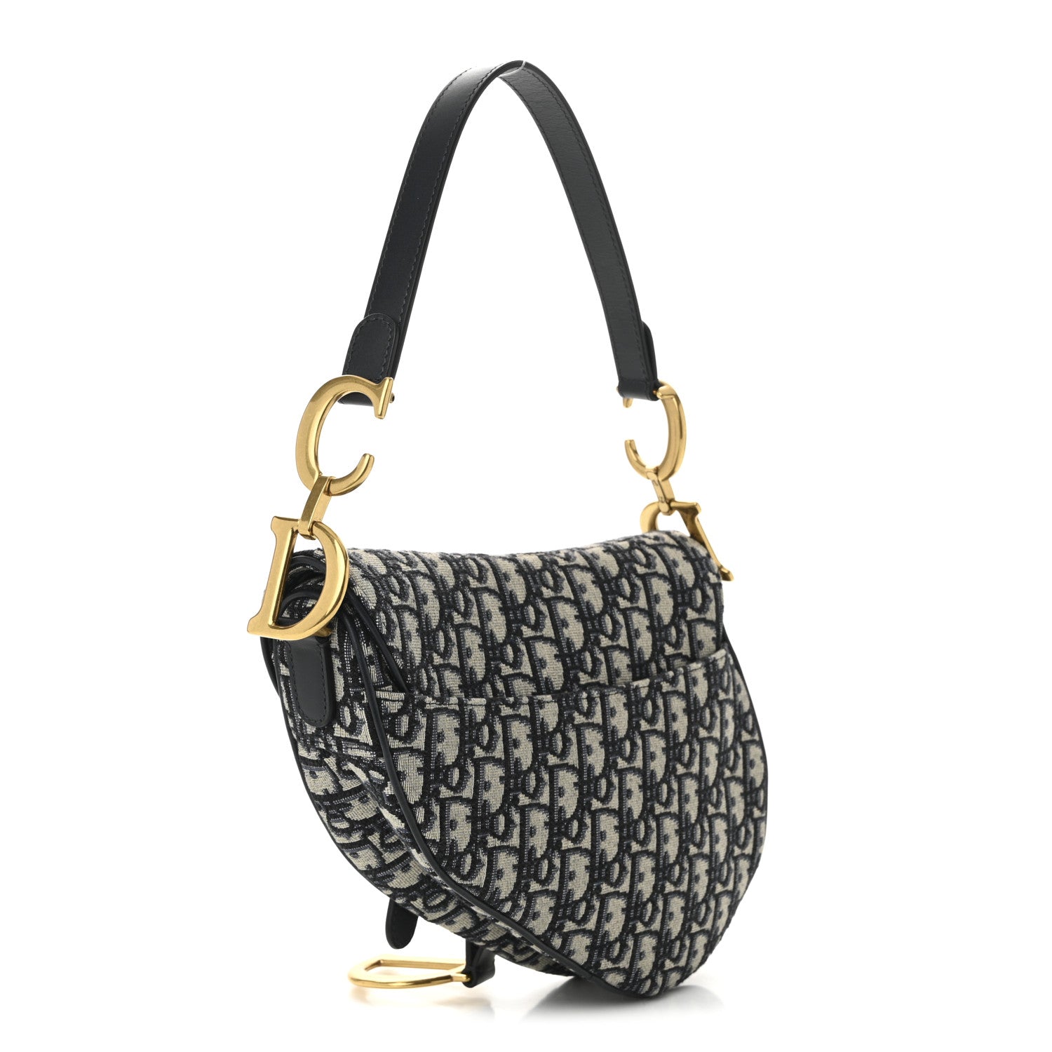 Christian Dior Oblique Saddle Bag Blue 3 of 10