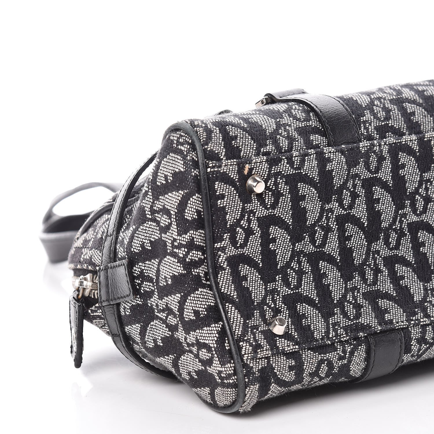Christian Dior Denim Monogram Charms Shoulder Bag Black 11 of 13