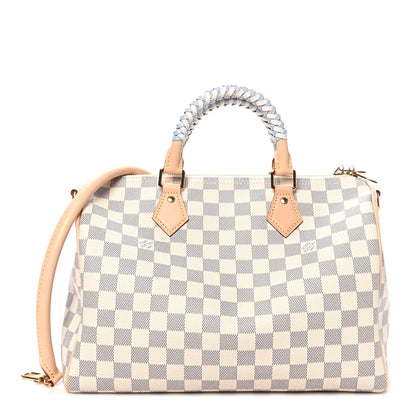 Louis Vuitton Damier Azur Braided Speedy Soft 30 Bleu Olympe 1 of 8