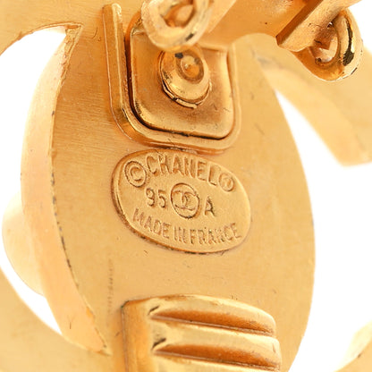 Chanel Metal CC Turnlock Clip On Earrings Gold 4 of 5