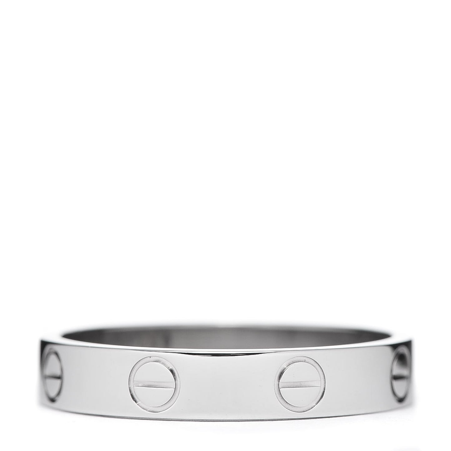 18K White Gold 3.5mm LOVE Wedding Band Ring 55 7.25
