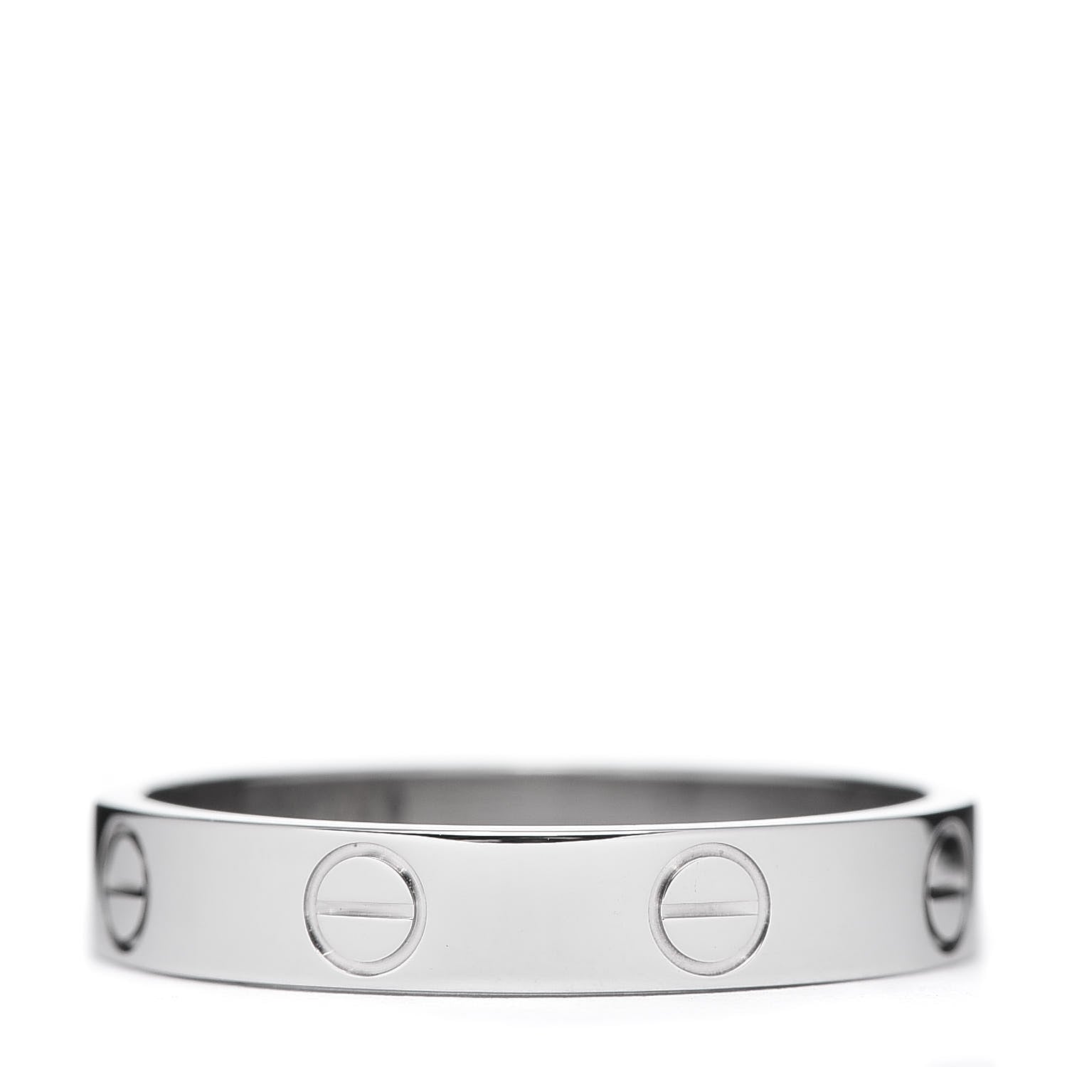 Cartier 18K White Gold 3.5mm LOVE Wedding Band Ring 55 7.25 3 of 3