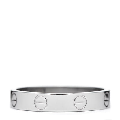 Cartier 18K White Gold 3.5mm LOVE Wedding Band Ring 55 7.25 3 of 3