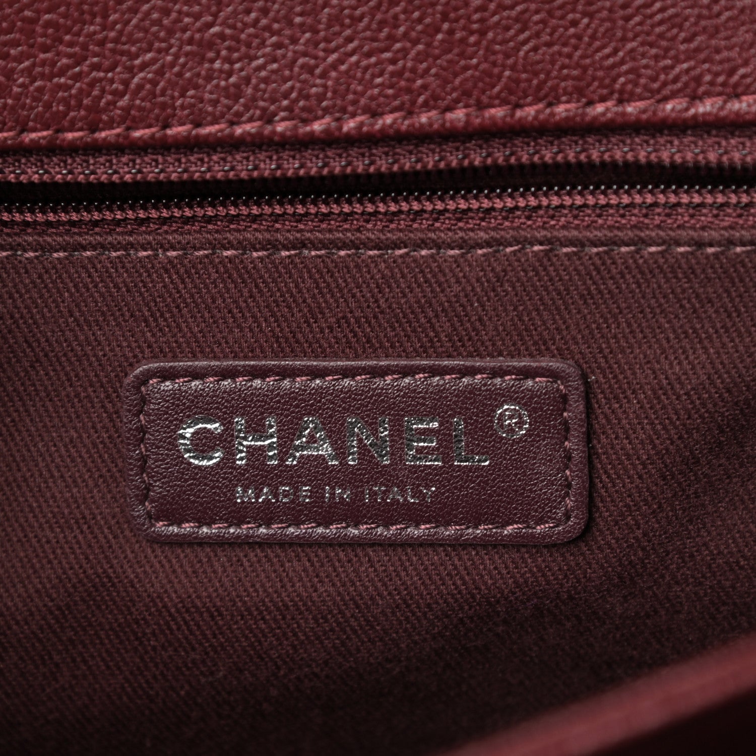 Chanel Goatskin Quilted Large Perfect Edge Flap Burgundy 8 of 14