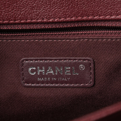 Chanel Goatskin Quilted Large Perfect Edge Flap Burgundy 8 of 14