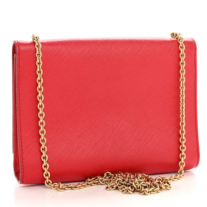 Salvatore Ferragamo Hammered Calfskin Mini Miss Vara Bow Chain Bag Red 3 of 11