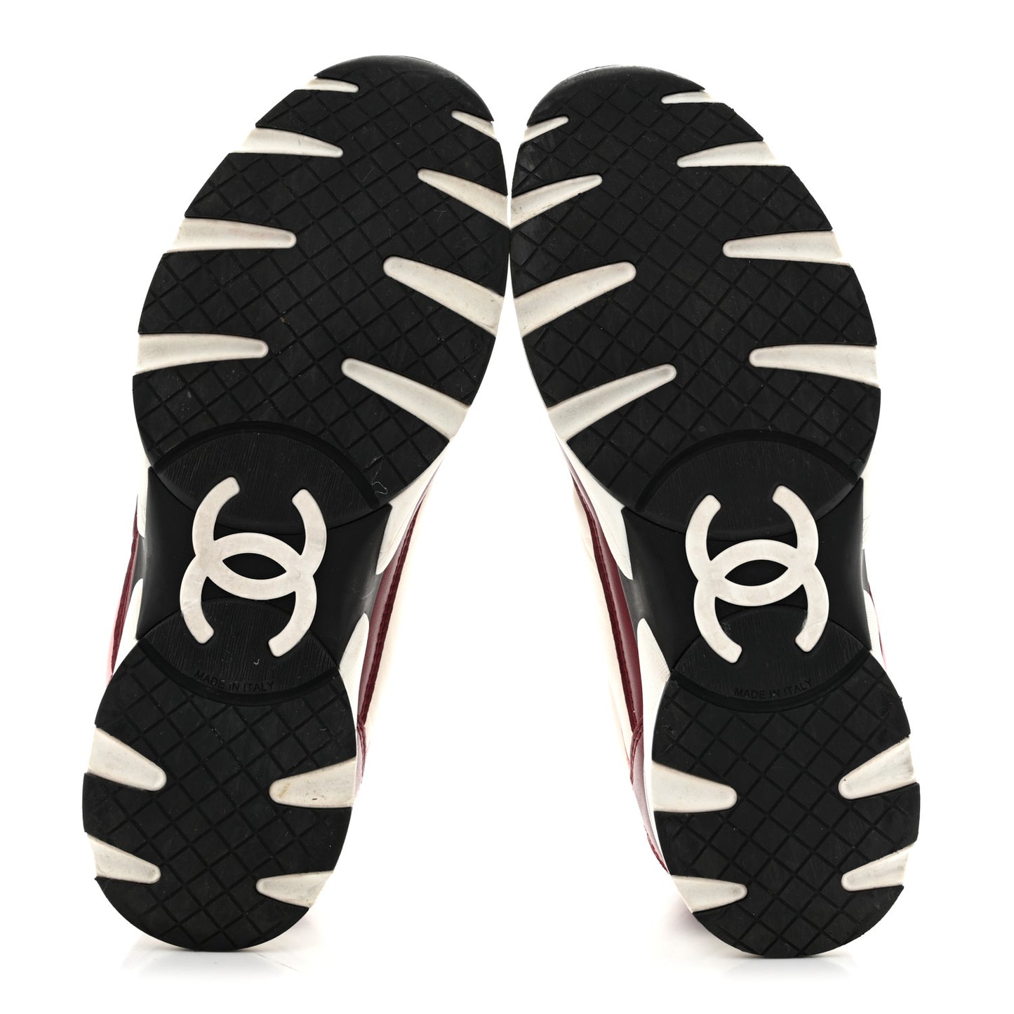 Calfskin CC Sneakers 40 Light Burgundy White Pink